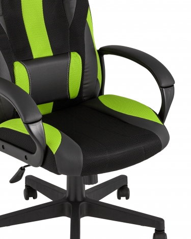 Геймерское кресло TopChairs ST-CYBER 9 GREEN черный/зеленый