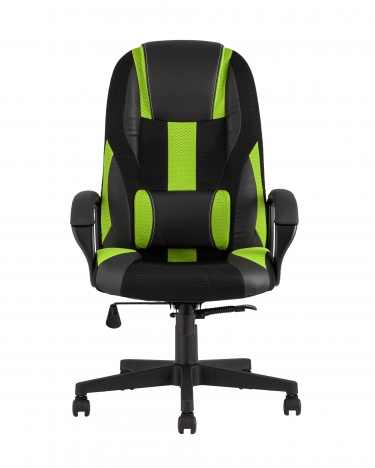Геймерское кресло TopChairs ST-CYBER 9 GREEN черный/зеленый