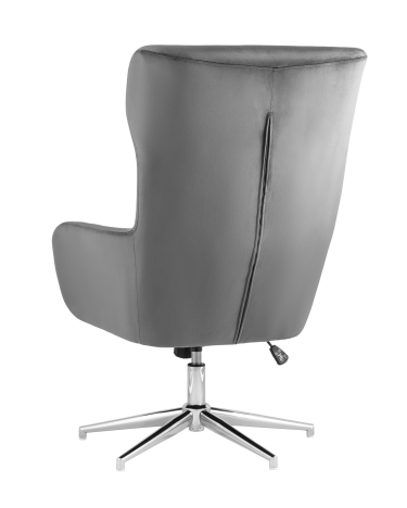 Кресло Stool group Артис, велюр серый, с высокой спинкой и регулировкой высоты