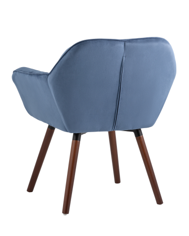 Кресло Stool group Брайан, замша, глубокий синий NC