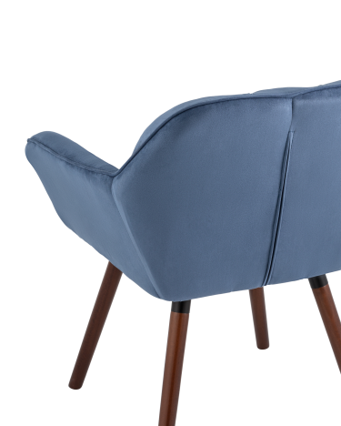 Кресло Stool group Брайан, замша, глубокий синий NC