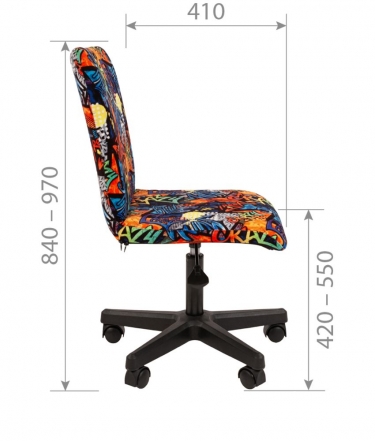 Детское кресло CHAIRMAN KIDS 109 black CRAZY