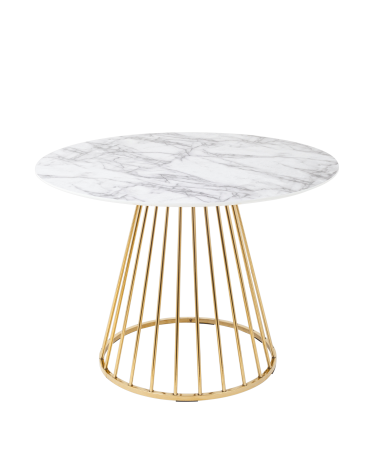 Стол обеденный Stool group Ливерпуль 110x110, белый мрамор