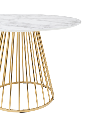 Стол обеденный Stool group Ливерпуль 110x110, белый мрамор