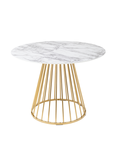 Стол обеденный Stool group Ливерпуль 110x110, белый мрамор