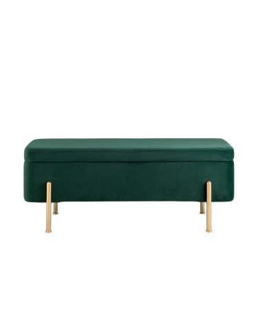 Банкетка Stool group Болейн с ящиком, велюр зеленый