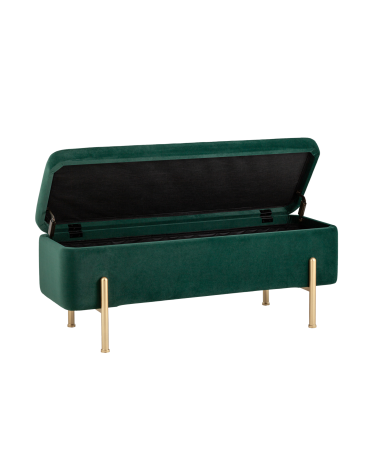 Банкетка Stool group Болейн с ящиком, велюр зеленый
