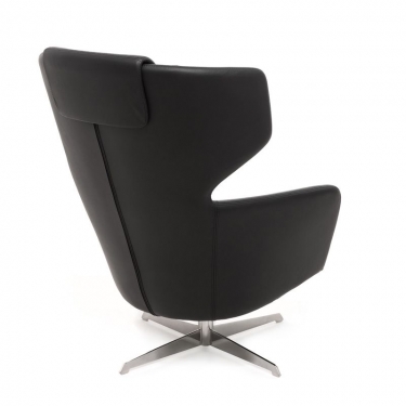Кресло Recliner с пуфом комплект VENTO 4 Черное