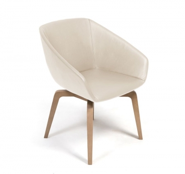 Кресло для посетителя ALMA WOOD L3 oak Ivory 22042