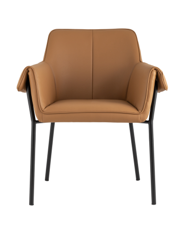 Кресло Stool group Бесс,  экокожа коричневая