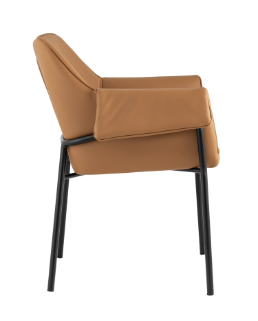 Кресло Stool group Бесс,  экокожа коричневая