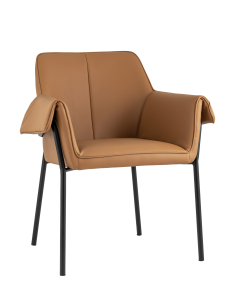 Кресло Stool group Бесс,  экокожа коричневая