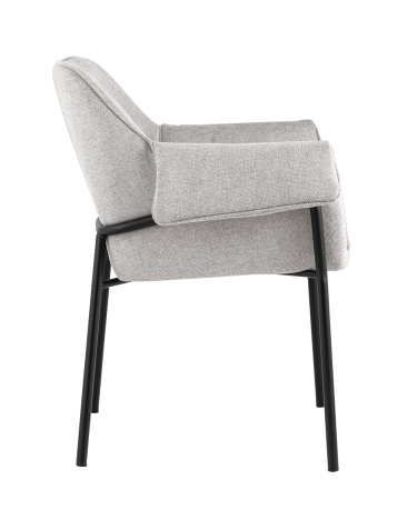 Кресло Stool group Бесс, рогожка, светло-серый