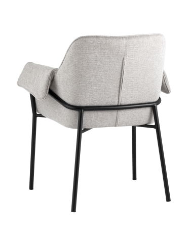 Кресло Stool group Бесс, рогожка, светло-серый