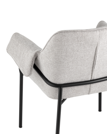 Кресло Stool group Бесс, рогожка, светло-серый