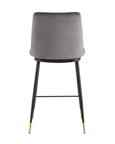 Стул полубарный Stool group Мелисса, велюр темно-серый