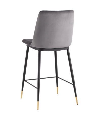Стул полубарный Stool group Мелисса, велюр темно-серый