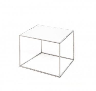 Стол кофейный FESTA 4040 white chrome Белый Хром