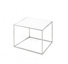 Стол кофейный FESTA 4040 white chrome Белый Хром