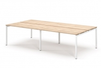 Бенч на 4 рабочих места TOUR L bench 240x143 DL Дуб Калифорния Белый
