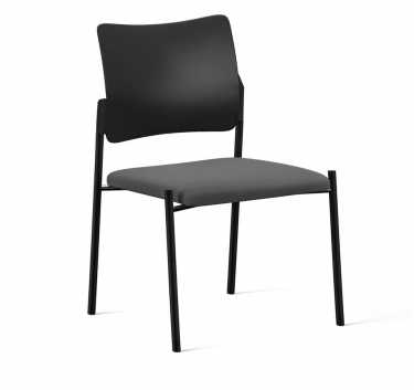 Кресло на черных опорах без подлокотников PINKO plastic 4legs black Montana 804 noArms Серый Черный