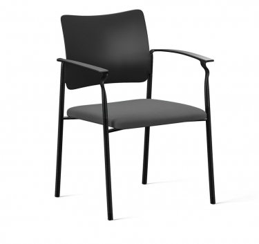 Кресло на черных опорах, с подлокотниками PINKO plastic 4legs black Montana 804 Arms Серый Черный