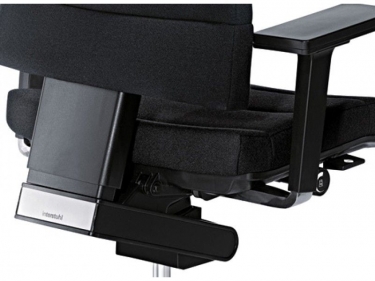 Кресло на черных опорах, обитое, с подлокотниками PINKO UPH 4legs black Jade9502 Arms Серый Черный