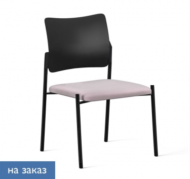 Кресло на черных опорах, обитое, с подлокотниками PINKO UPH 4legs black Jade9502 Arms Серый Черный