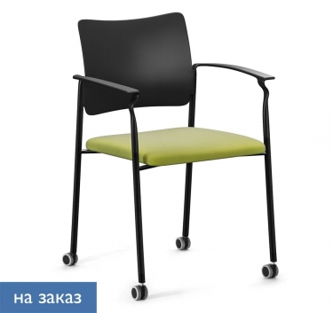 Кресло на колесах, с подлокотниками PINKO plastic cast black Kiton 08 Arms Зеленый Черный