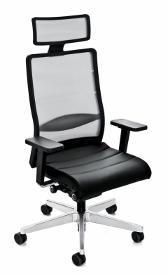 Кресло на черных опорах, без подлокотников Pinko Mesh 4legs black SLW 58 noArms Голубой Черный