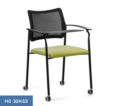 Кресло на колесах, со столом Pinko Mesh cast black SLW 58 Arms+WT Зеленый Черный