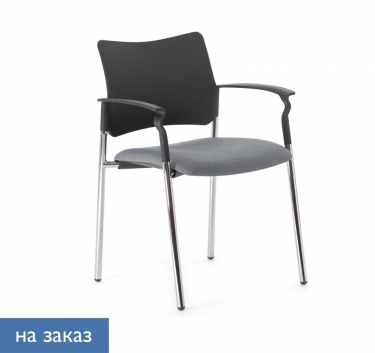 Кресло на опорах, с подлокотниками Pinko plastic 4legs Montana 804 Arms Серый Черный Хром