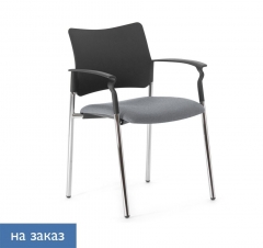 Кресло на опорах, с подлокотниками Pinko plastic 4legs Montana 804 Arms Серый Черный Хром