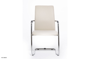 Кресло на полозьях WELL_SEAT slide Ecotex 3027 Бежевый Хром
