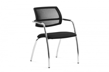 Кресло на 4-х опорах Urban Mesh 4legs SLW 50 Черный Хром