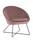 Кресло Stool group Колумбия, велюр, пыльно-розовый