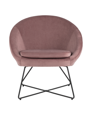 Кресло Stool group Колумбия, велюр, пыльно-розовый