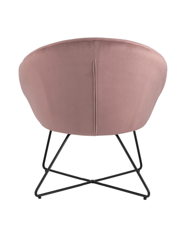 Кресло Stool group Колумбия, велюр, пыльно-розовый