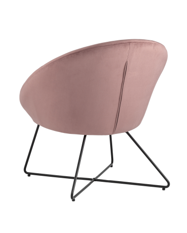 Кресло Stool group Колумбия, велюр, пыльно-розовый