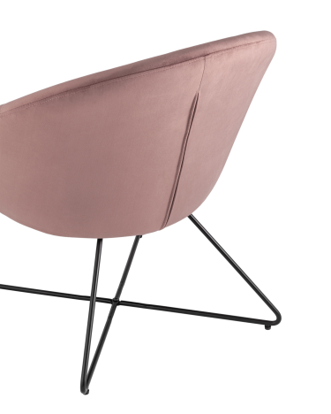 Кресло Stool group Колумбия, велюр, пыльно-розовый