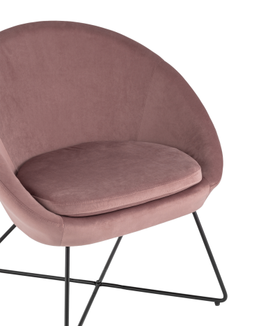 Кресло Stool group Колумбия, велюр, пыльно-розовый