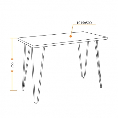 Cтол компьютерный Tetchair WD-06 Concrete