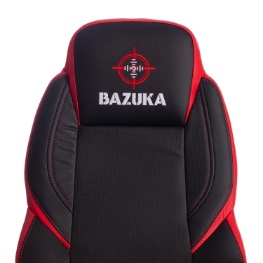 Кресло BAZUKA кож/зам, черный/красный, 36-6/36-6/06/36-161