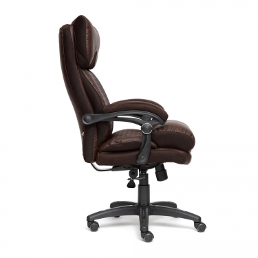 Кресло Tetchair CHIEF кож/зам/ткань, коричневый/коричневый стеганный, 36-36/36-36 стеганный/24