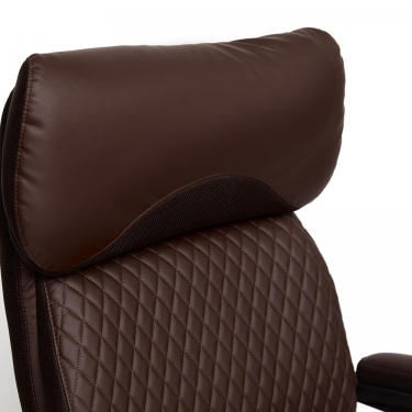 Кресло Tetchair CHIEF кож/зам/ткань, коричневый/коричневый стеганный, 36-36/36-36 стеганный/24