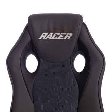 Кресло RACER кож/зам/ткань, металлик/серый, 36/12