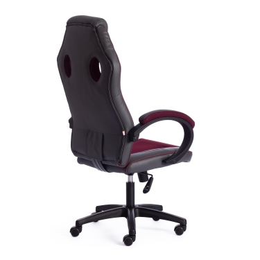 Кресло RACER GT new кож/зам/ткань, металлик/бордо, 36/13
