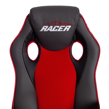 Кресло Tetchair RACER GT new кож/зам/ткань, металлик/красный, 36/08
