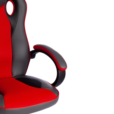 Кресло Tetchair RACER GT new кож/зам/ткань, металлик/красный, 36/08