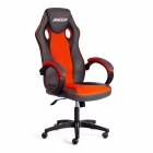 Кресло RACER GT new кож/зам/ткань, металлик/оранжевый, 36/07